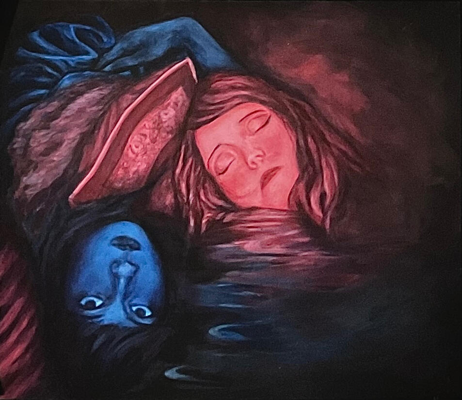 Acrylic on card.