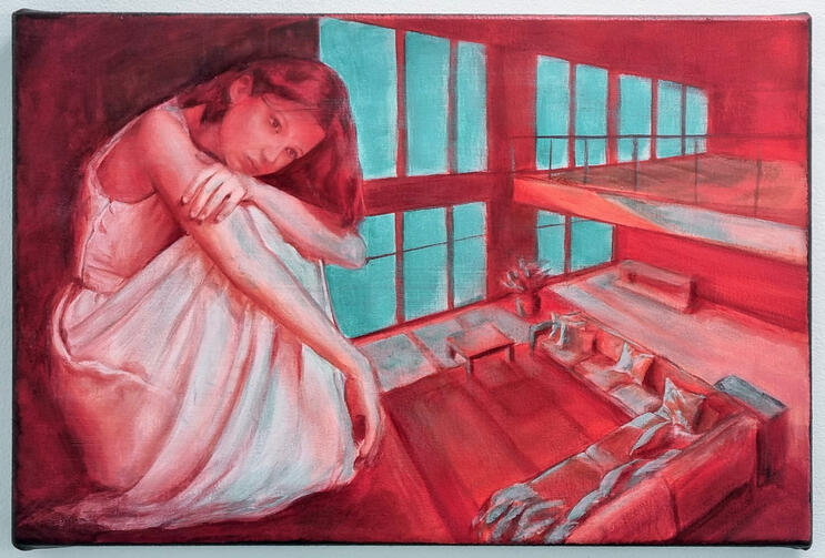 Acrylic on canvas.